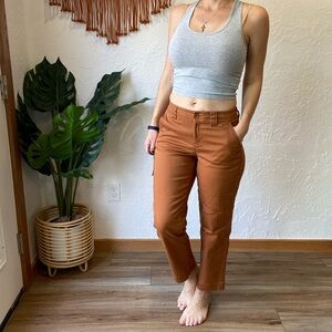 A New Day Mid Rise Cropped Straight Leg Jeans Brown Size 2